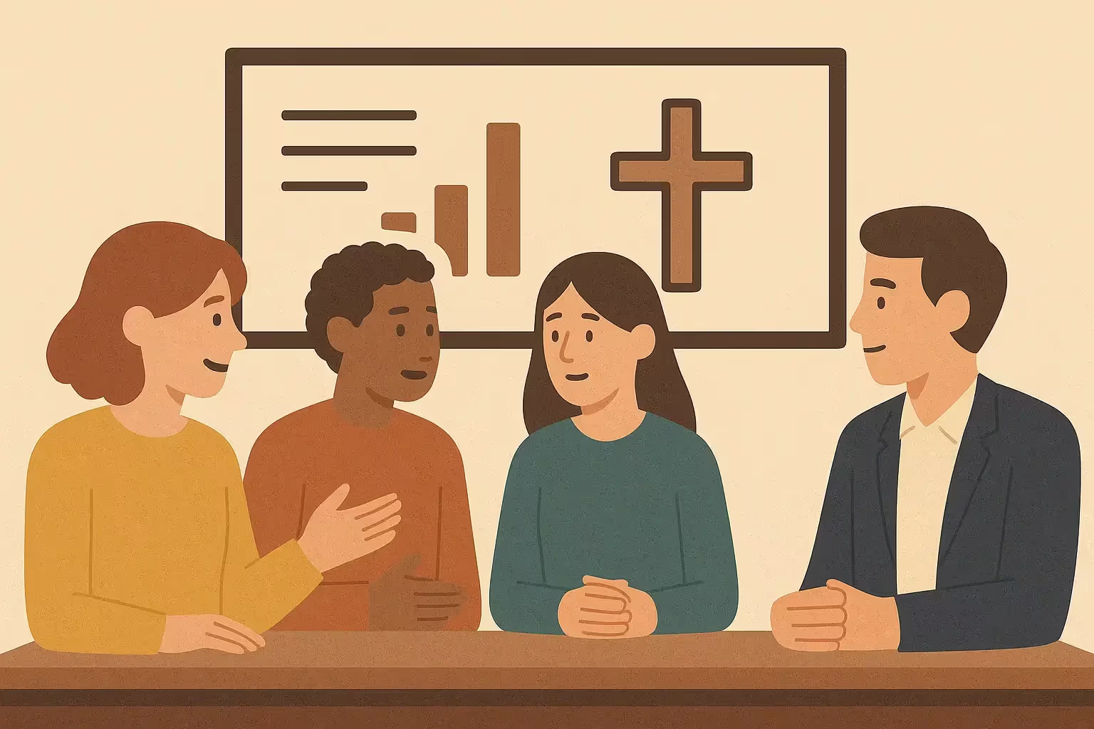 Empty or closed church interior symbolizing warning signs and red flags