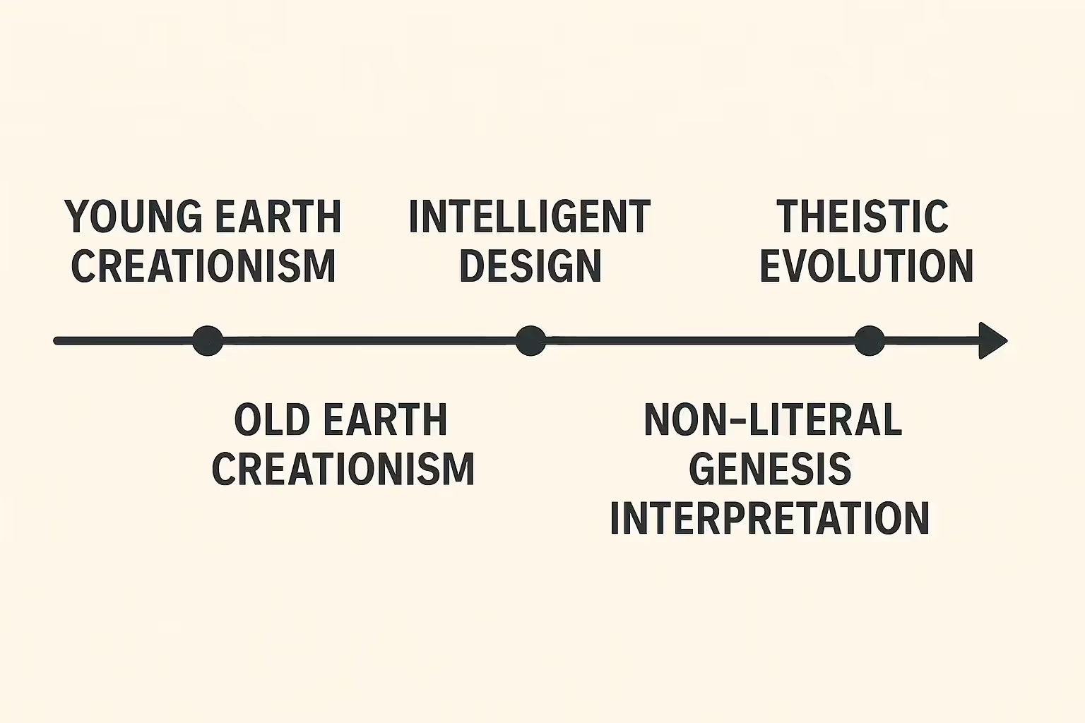 Spectrum of Christian creation–evolution viewpoints