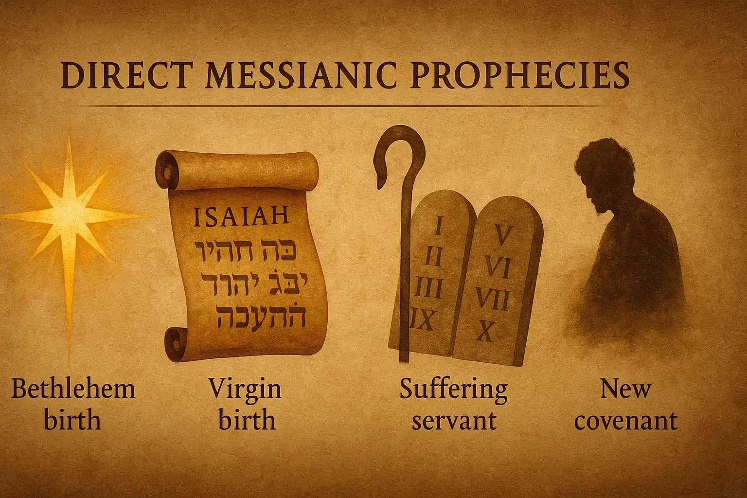 Infographic highlighting key direct messianic prophecies-min