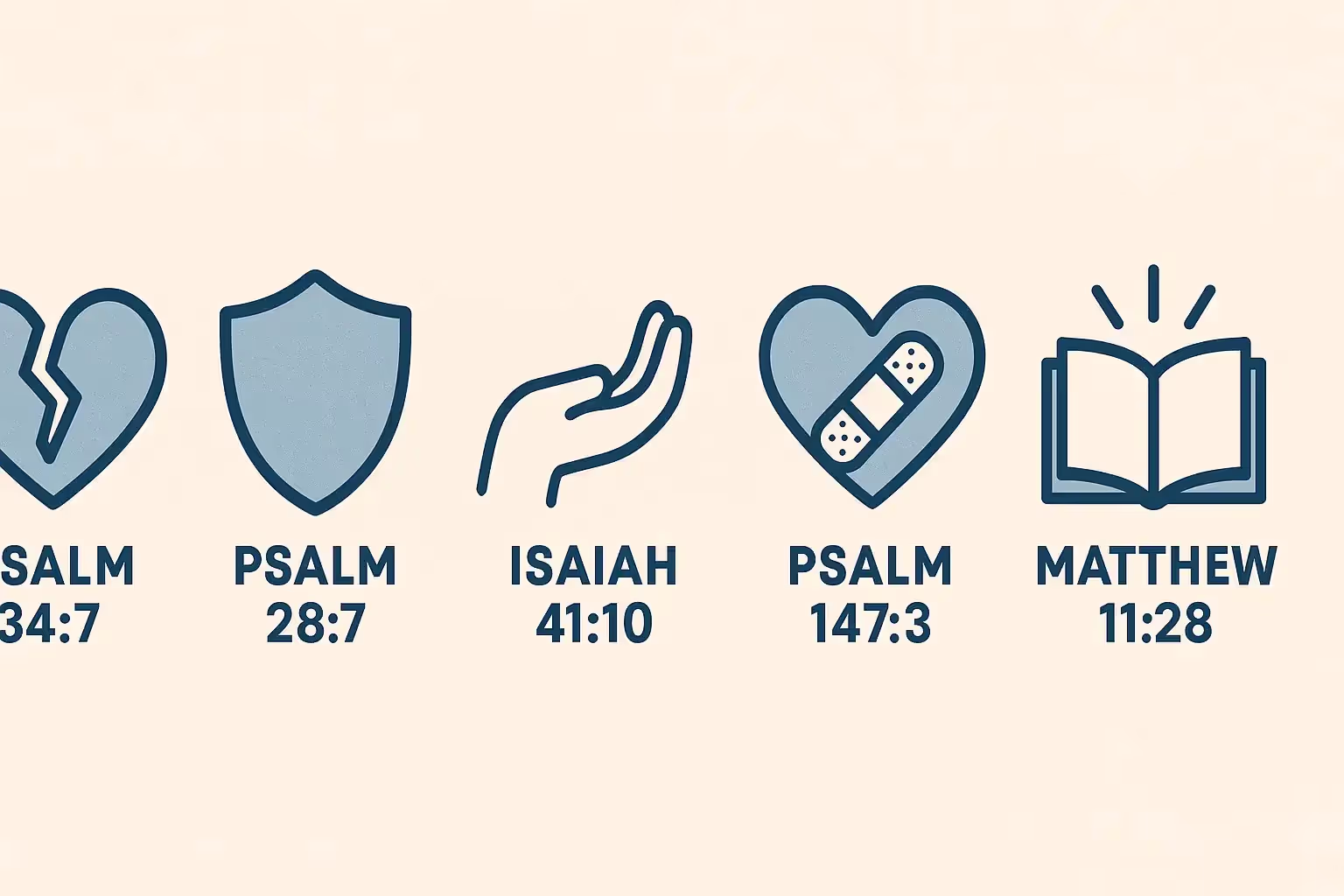 3 Biblical Verses Icon Infographics